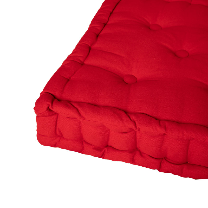 100% Cotton Booster Armchair Seat Pads Cushion, Red