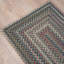 Tapis géométrique rectangulaire en polypropylène / nylon tissé à la machine rose / brun / vert Broderic-600215028