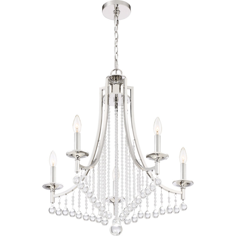 Lustre empire 5 lumières façon bougie
