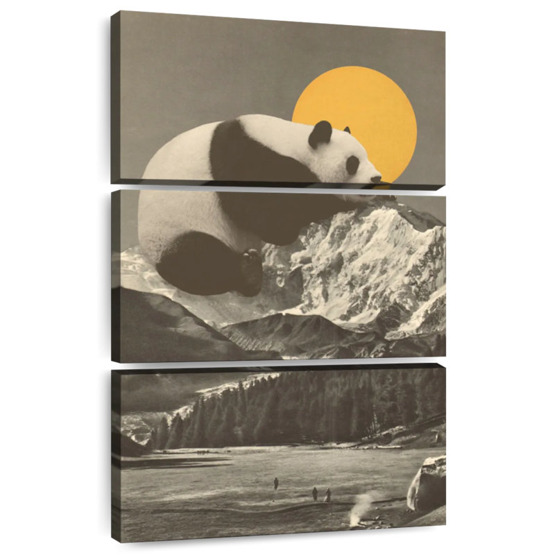Brampt Panda's Nap On Mountains, 32" H x 20" W