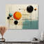 Décoration murale géométrique circulaire gris pastel orange - Mid-Century-133991079-133991081