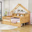Lit double pleine grandeur en bois avec lumières à DEL, tablettes intégrées et tiroirs-1667211247