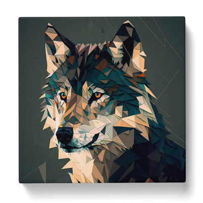 Wolf Polygon - Wrapped Canvas