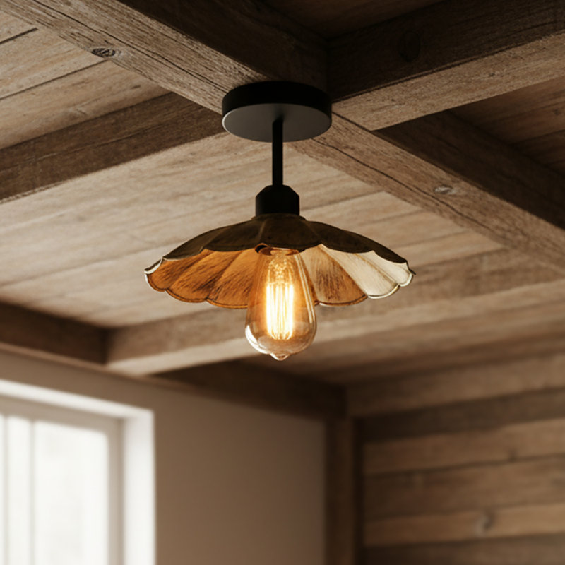 Semi Flush Mount, No, Brushed Brass
