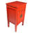 Oriental End Table With Antique Matte Lacquer Finish in Red