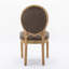 Chaise de salle à manger en cuir de polyuréthane brun antique style français, structure en bois massif, garniture cloutée (ensemble de 2)-1512410100