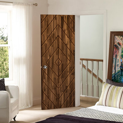 Stained Smooth Pine Wood Single Prehung Interior Door