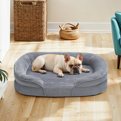 30" Dog Bed, Medium Orthopaedic Dog Sofa Bed, Removable And Washable Cover, Non-Slip