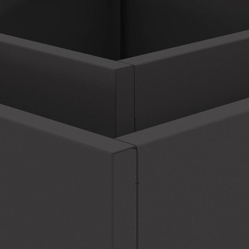 Outdoor Fire Pit, Black, 30cm H x 60cm W x 60cm D