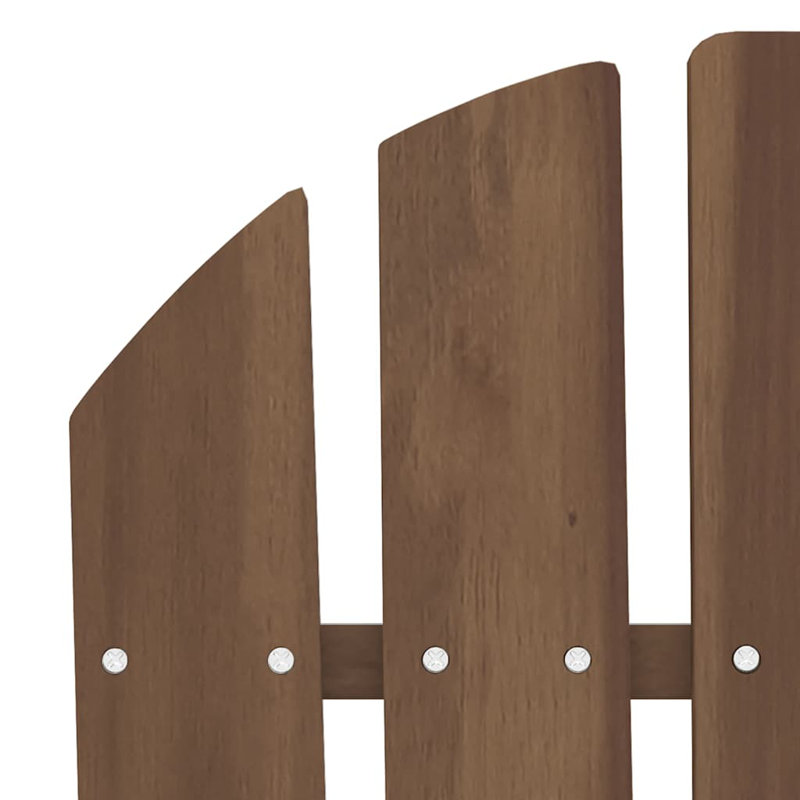 Pittsburg Solid Wood Adirondack Chair with Table, Brown