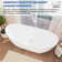 67" x 28"  Acrylic Oval Design with Double Slipper Freestanding Tub with Chrome Drain & Overflow, Spa-Inspired Luxury for Modern Bathrooms