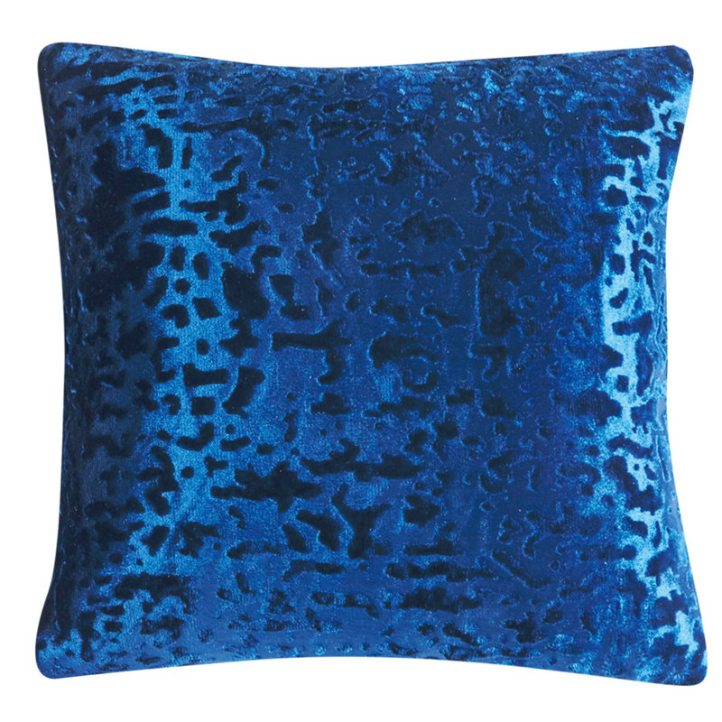 Rilya Velvet Semi Sheer Curtain Pair, Royal Blue, 17cm Width x 17cm Drop