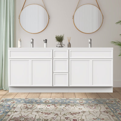 90 Double Bathroom Vanity Base Only