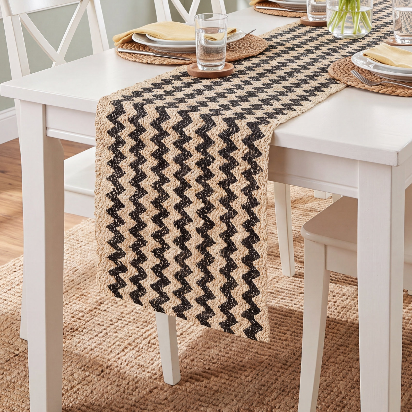 Over&Back Natural Fiber Table Runner