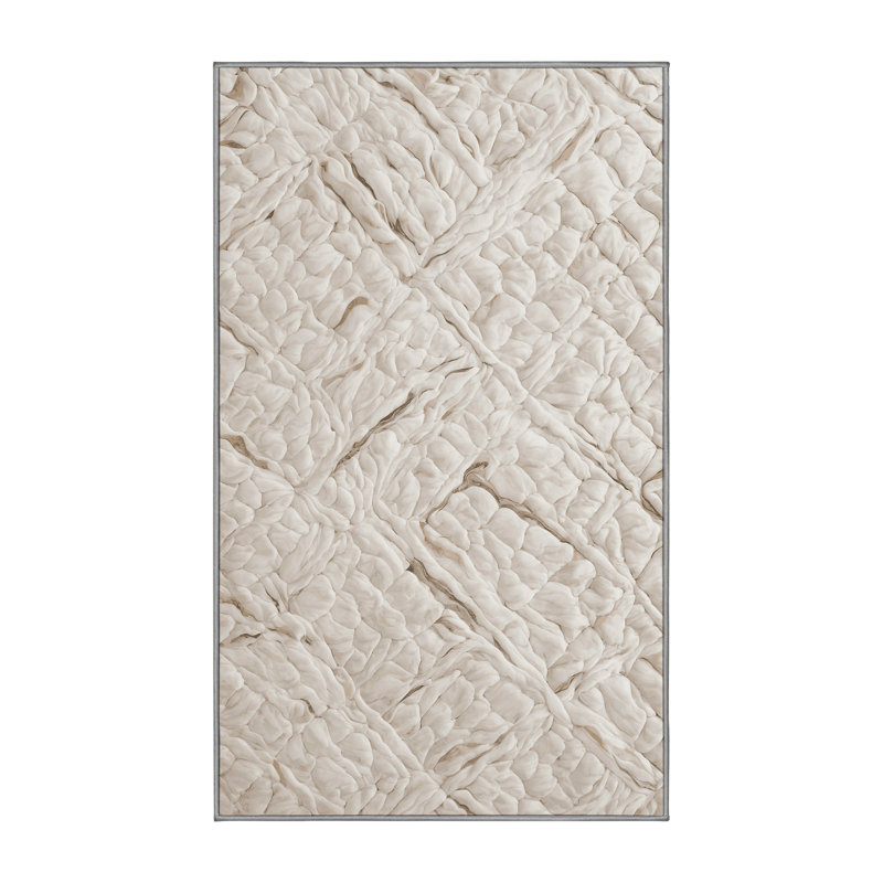 Tapis gris lavable à la machine, Rectangle 8 pi x 12 pi