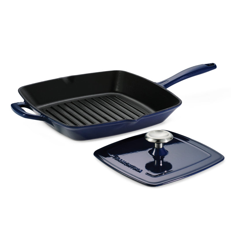 Tramontina Bestow Enameled Cast Iron Grill Pan, Gradated Cobalt
