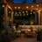 48ft 15-Bulb Solar-Powered Outdoor Standard String Lights Warm White Glow, Shatterproof, Dusk to Dawn On/Off-302995686
