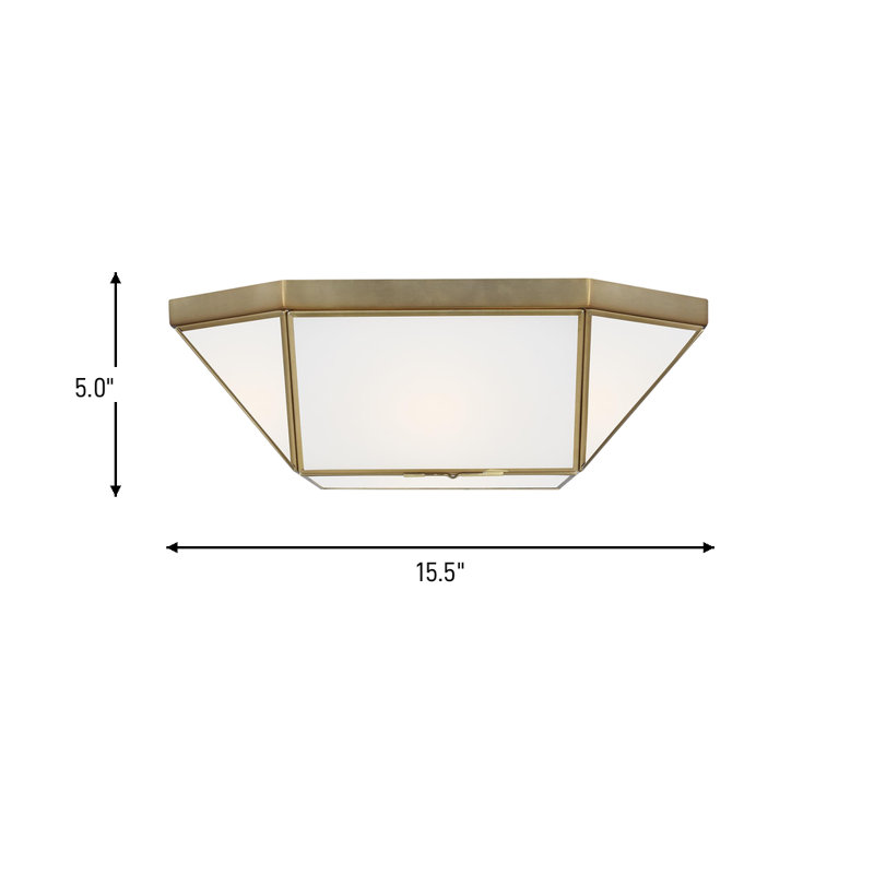 Morrison 2 - Light Flush Mount, Satin Brass