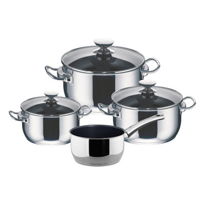 Injoy 4 - Piece Non-Stick Stainless Steel Cookware Set