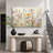 Vibrant Wildflower "Bright Daisy Floral Field Pictures, Spring French Country Living Room Artwork, Large Framed Canvas Print Wall Art"-99543087-100095188-119461013