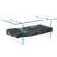 Table basse en verre transparent et marbre noir aux dimensions bien conçues, table moderne, 43,3 pouces, aspect trempé, rangement de tiroir, convient à la maison et au bureau-2090347987
