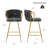 Rukija Upholstered Gold Plated Barstools-957667353