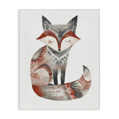  Scandinavian Style Fox Canvas Wall Art by LSR Design Studio