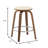 Hoxha Leather Round Counter Stool With Stained Poplar Wood Frame And 360-Degree Swivel Hoxha Collection-106908434