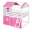 Lit superposé style maison basse avec toit-405219903-405219896