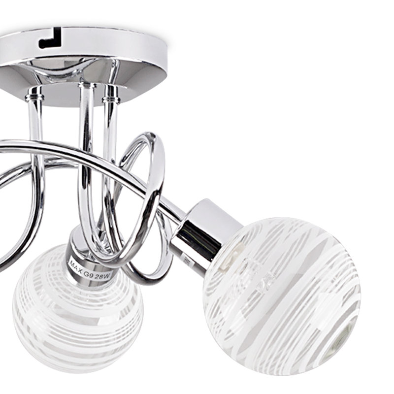 Talhah Glass Semi Flush Mount, No