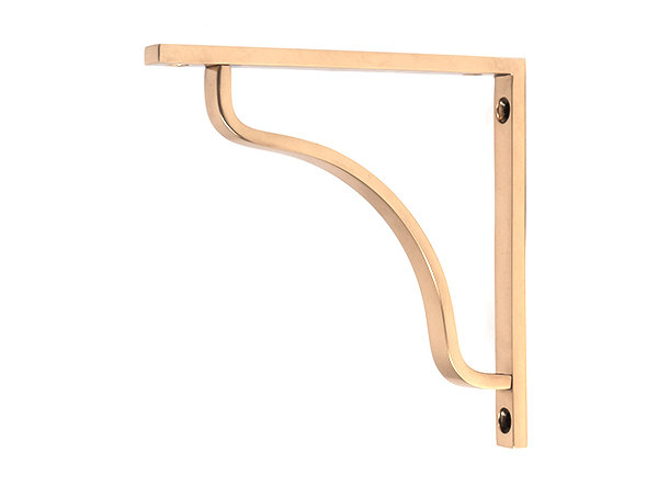 Abingdon Shelf Bracket, 15cm H x 5.9cm W x 1.5cm D, Polished Bronze