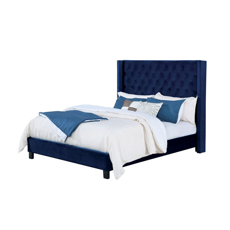 Meuble de chambre à coucher moderne 1pc, Grand lit, Marine