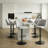 Swivel Upholstered Adjustable Height Counter & Bar Stool With Footrest-1211062127