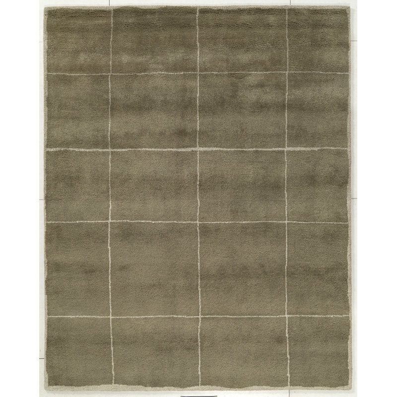 Tapis d'intérieur en laine touffeté à la main Merritt, Rectangle 7 pi 9 po x 9 pi 9 po