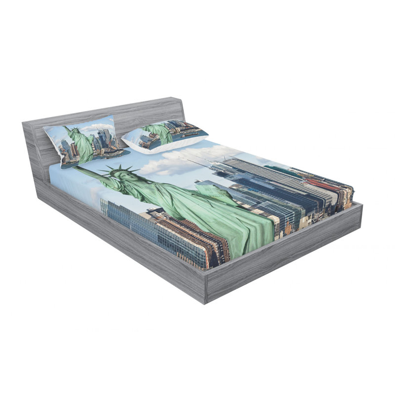 Microfiber Sheet Set, Queen Sheet Set with Fitted Sheet