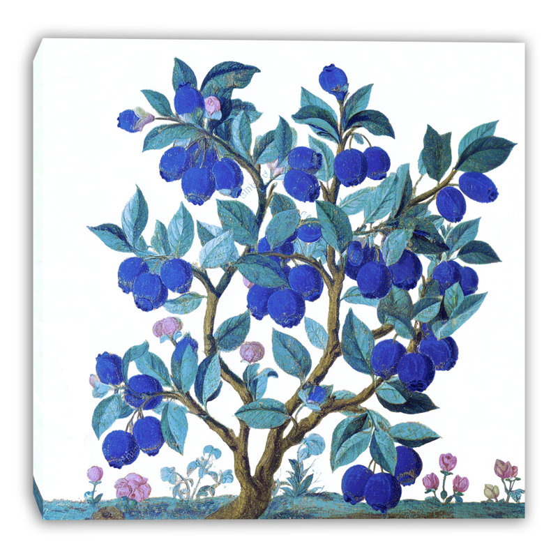 «Blueberry Garden Song», art mural sur toile, l 40 po x H 40 po x P 1,5 po