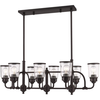 Lustre classique à 8 lumières avec abat-jour en cristal Ifeyinwa