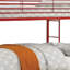 Lit superposé simple au dessus d'un lit double en métal Carrasquillo par Zoomie Kids-885666611