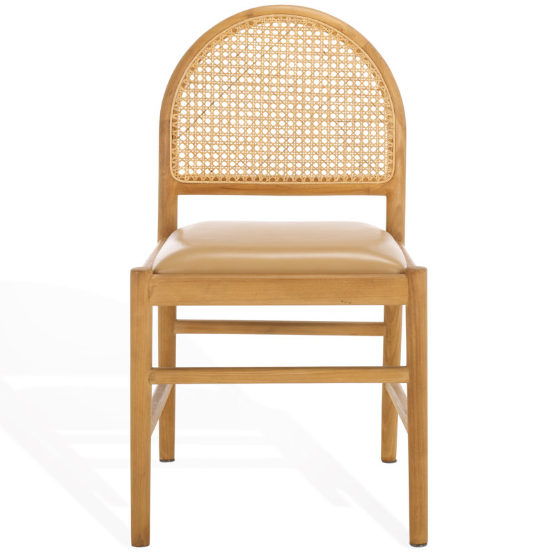 Ottavia Rattan Dining Chair, Natural Leather, Natural