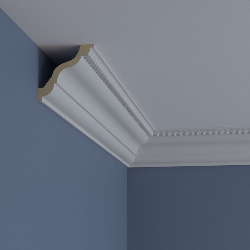 Primed White Polyurethane Foster Crown Moulding 94.5"