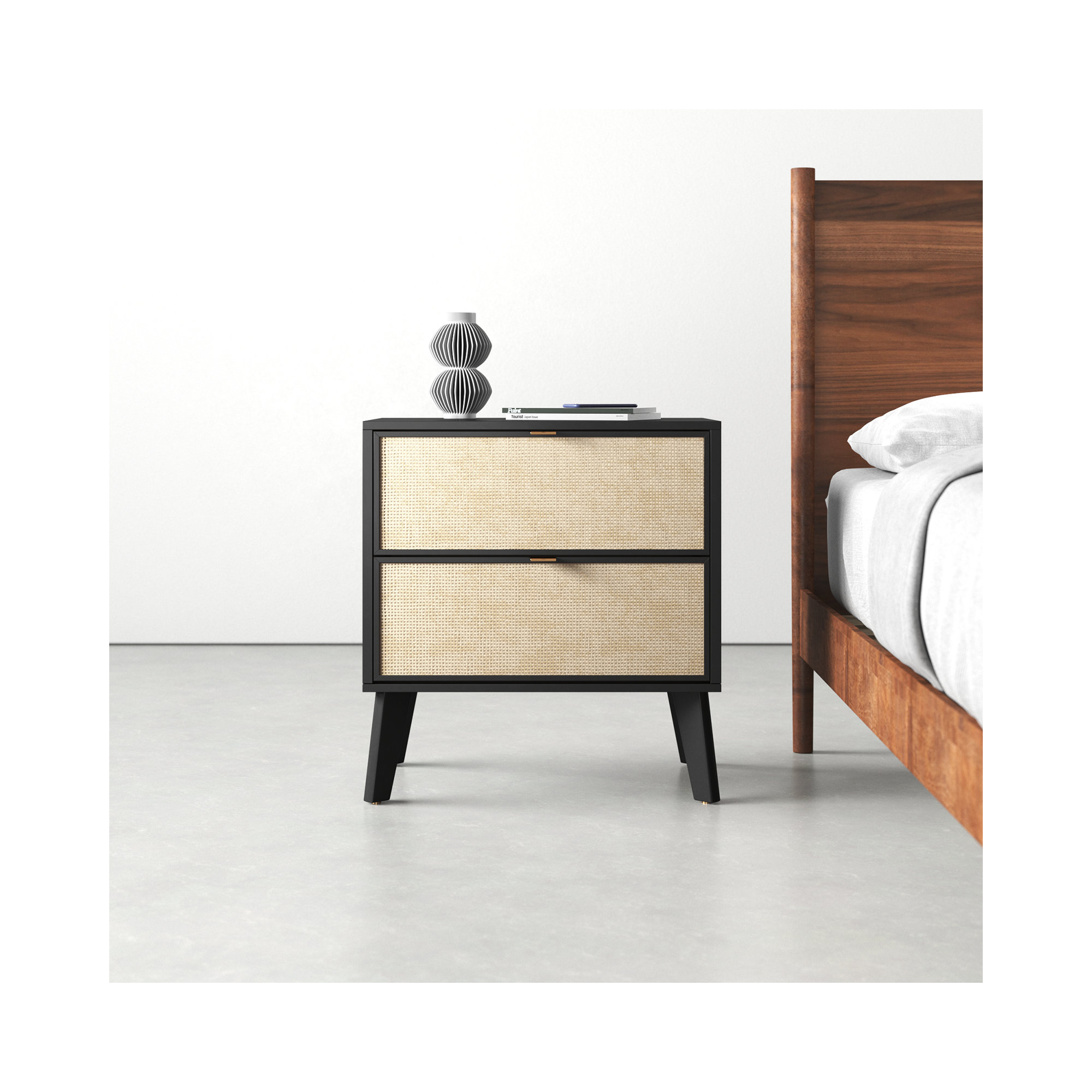 Raenada 2 - Drawer Nightstand, Black