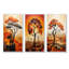 «Cubist African Tree Landscape I», ensemble de 3 impressions sur toile-152535542-152535547