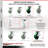 4-Piece Polyurethane and Cast Iron Caster Set