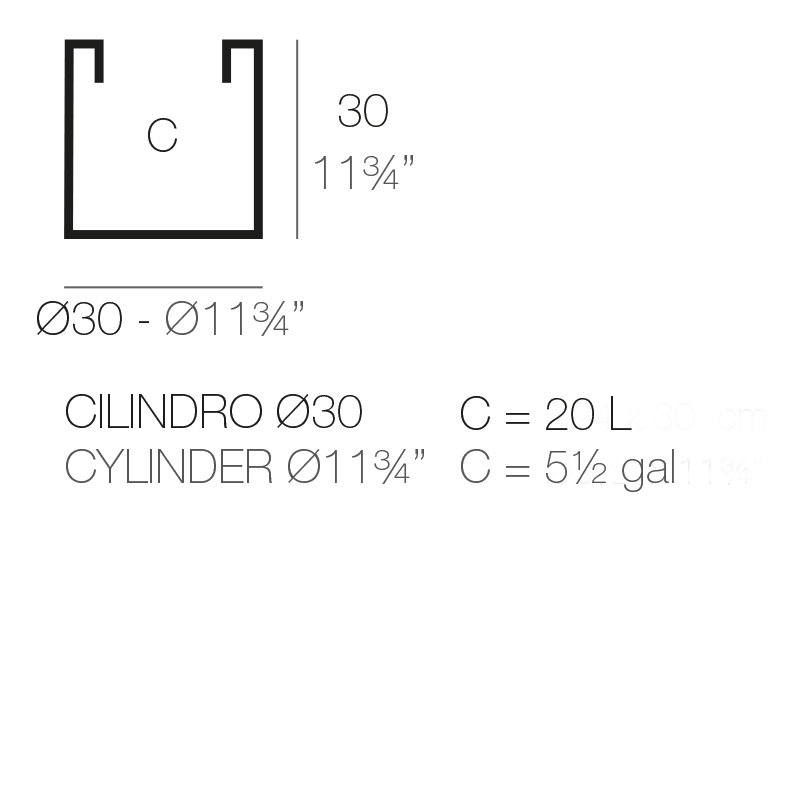 Cilindro - High Resin Pot Planter - Simple, Ecru, 11.75" H x 11.75" W x 11.75" D
