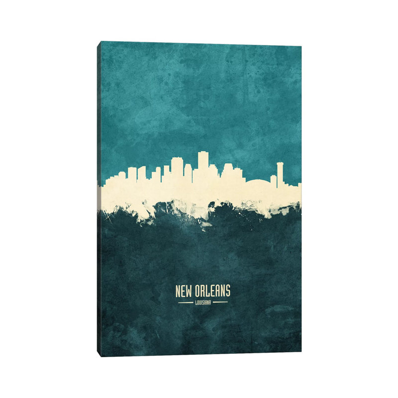 New Orleans Louisiana Skyline by Michael Tompsett - Wrapped Canvas Print, 20.32 cm H x 30.48 cm W