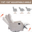 Fauteuil inclinable manuel chauffant chauffant avec chaise berçante et pivotante en tissu chauffant, beige-382782640