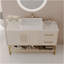 Meuble-lavabo moderne 47,2 po avec lavabo vasque en céramique, armoire autoportante dorée