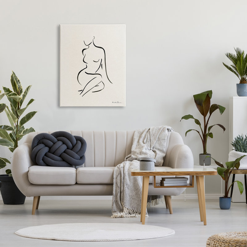 Minimal Nude Outline par Farida Zaman, H 40 po x l 30 po x P 1,5 po