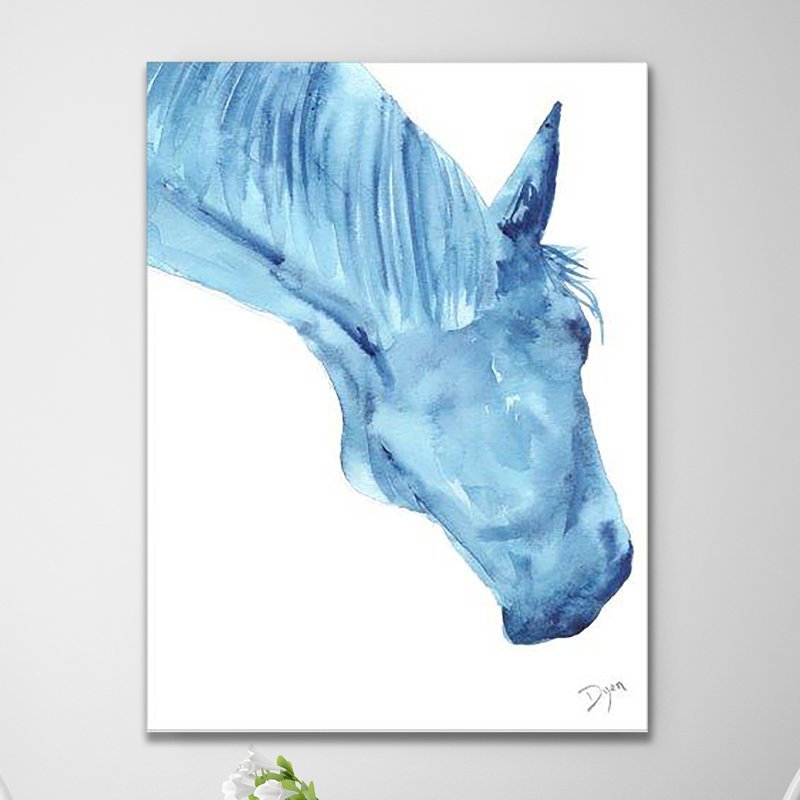 Blue Lacey by Beverly Dyer - Wrapped Canvas Painting, 51cm H x 38cm W x 4cm D
