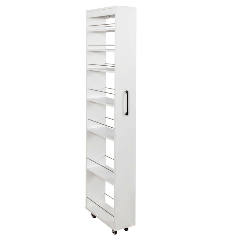 Tablette de rangement coulissante multifonctionnelle à 7 niveaux pour les espaces étroits, idéale pour la cuisine et le salon